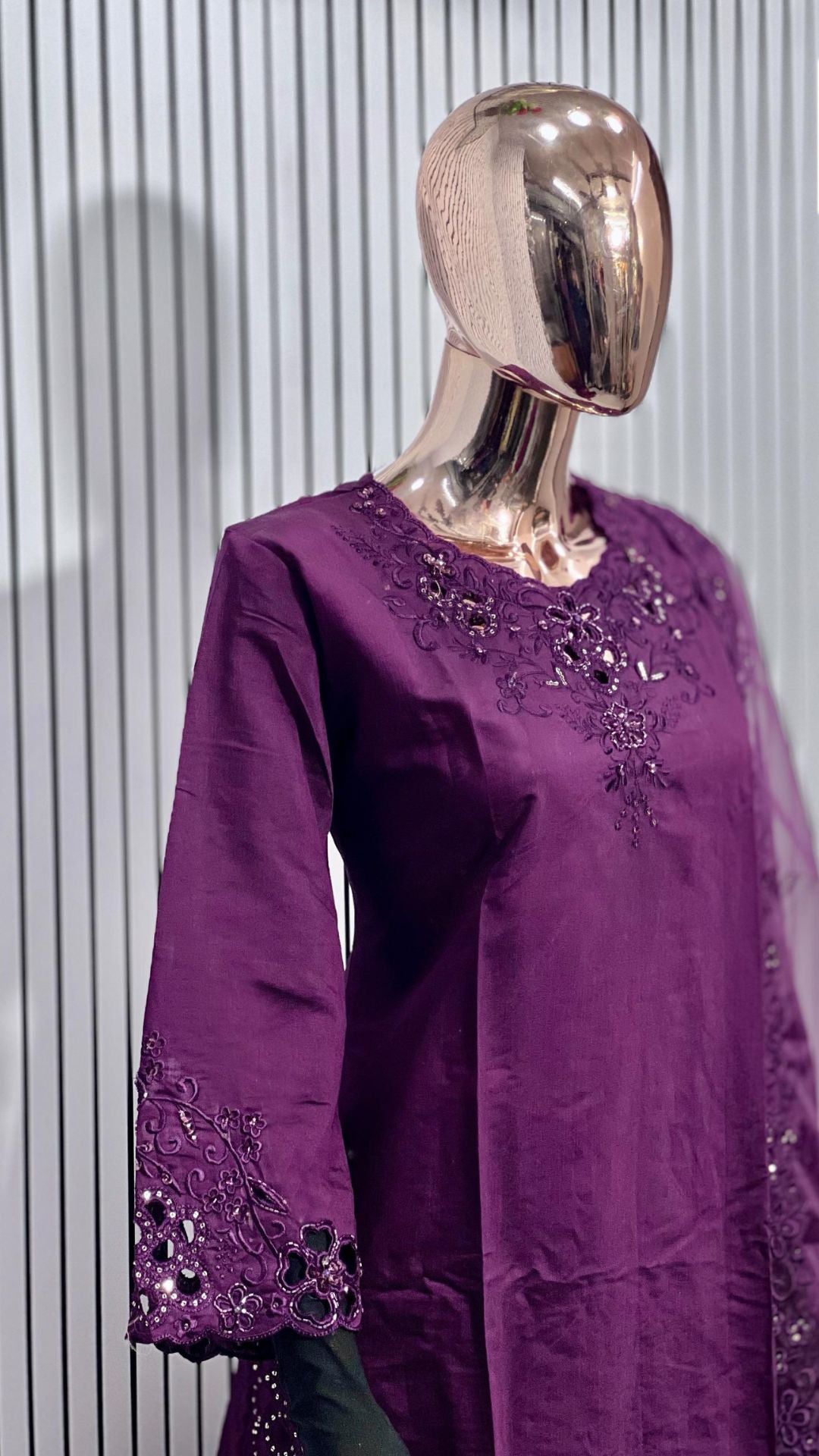 Royal Plum Embroidered Suit